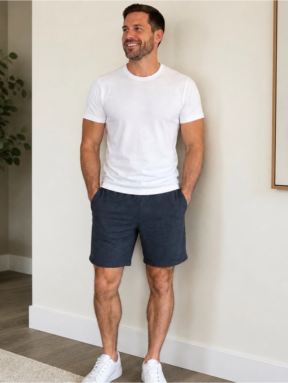 Free‎ Country Men’s Charcoal Gray Shorts Athletic Lounge Casual Comfort